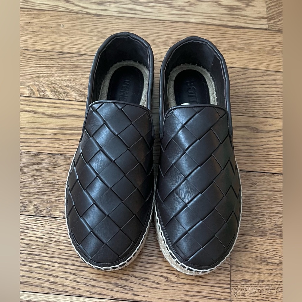 Bottega Veneta Slip-On Espadrilles in Dark Brown new, original